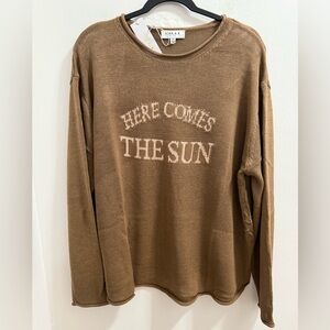 Gilli Brown Sweater with Cream Text